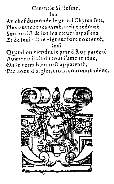 Quatrain (VII.71), Edition Pierre Ménier (1589)